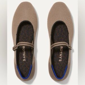 Rothy's Tan Mary Jane Flats